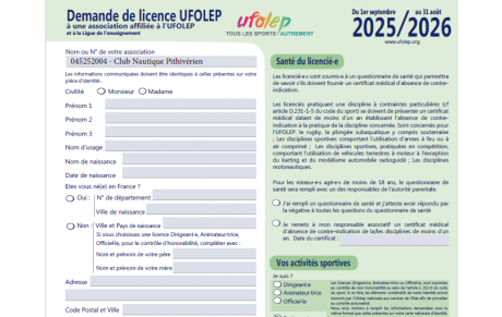 Tous les documents d'inscription sont disponibles